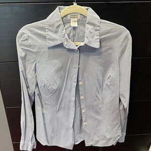 Blue and White Striped Shirt